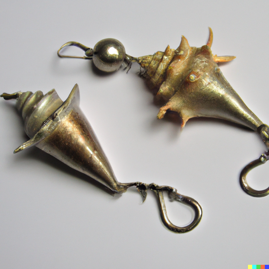 DALL·E 2022-10-08 15.52.48 - Conch ear danglers for tribal stretched ears.png